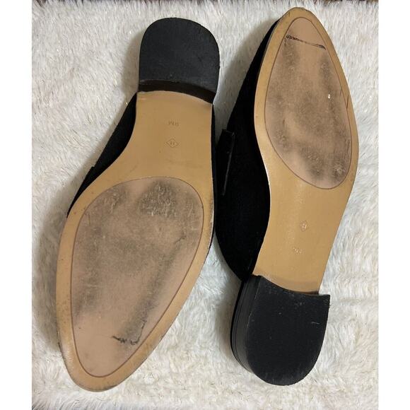 Halogen Clog Slip on Loafers 9M Black Suede Mules Y2K Preppy Gilmore‎ Girls EUC - Picture 10 of 11